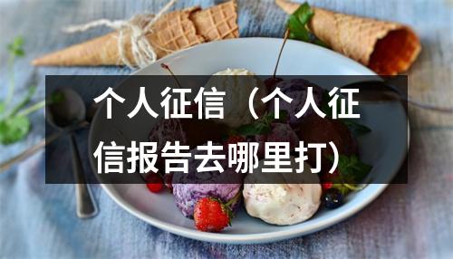 个人征信（个人征信报告去哪里打）