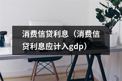 消费信贷利息(消费信贷利息应计入gdp)