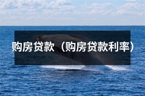 购房贷款（购房贷款利率）