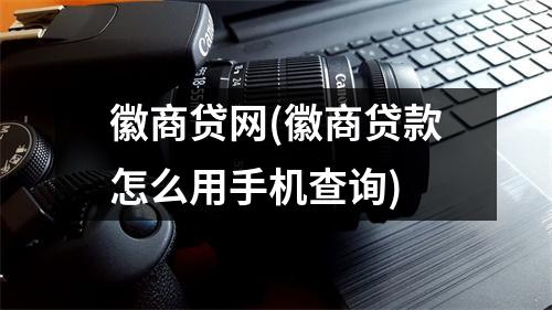 徽商贷网(徽商贷款怎么用手机查询)
