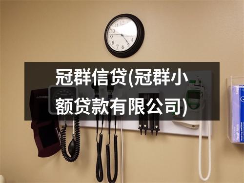 冠群信贷(冠群小额贷款有限公司)