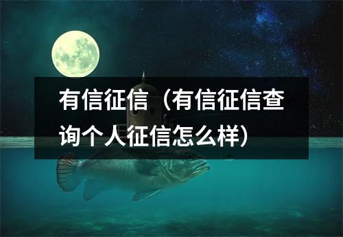 有信征信（有信征信查询个人征信怎么样）