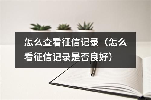 怎么查看征信记录(怎么看征信记录是否良好)