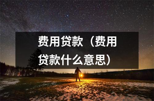 费用贷款（费用贷款什么意思）
