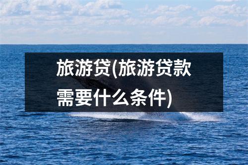 旅游贷(旅游贷款需要什么条件)