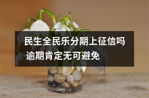 民生全民乐分期上征信吗 逾期肯定无可避免 