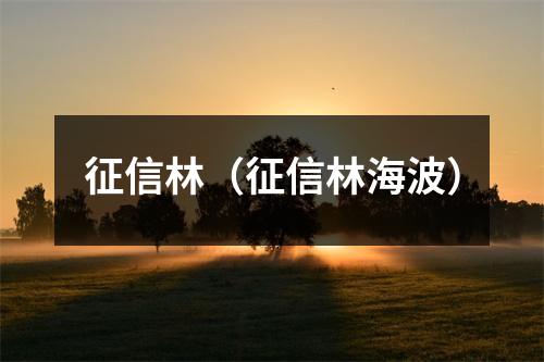 征信林（征信林海波）