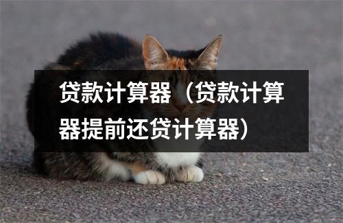 贷款计算器（贷款计算器提前还贷计算器）