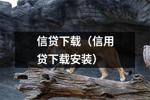 信贷下载（信用贷下载安装）