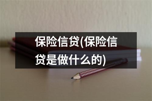 保险信贷(保险信贷是做什么的)