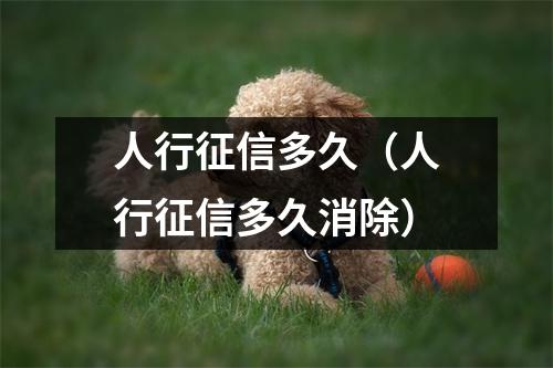 人行征信多久（人行征信多久消除）