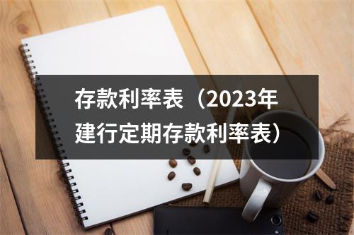 存款利率表（2023年建行定期存款利率表）