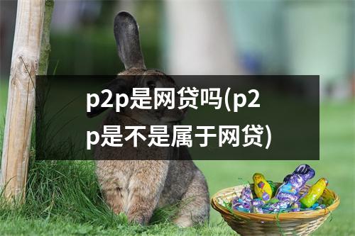 p2p是网贷吗(p2p是不是属于网贷)