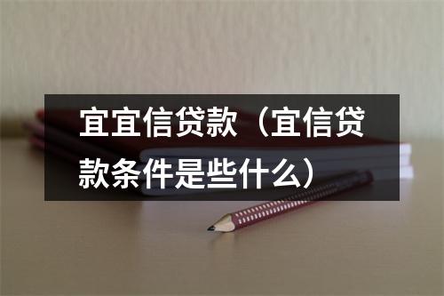 宜宜信贷款(宜信贷款条件是些什么)