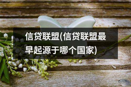 信贷联盟(信贷联盟最早起源于哪个国家)