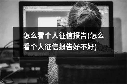 怎么看个人征信报告(怎么看个人征信报告好不好)