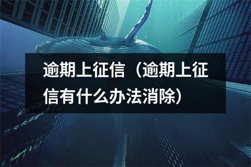 逾期上征信（逾期上征信有什么办法消除）