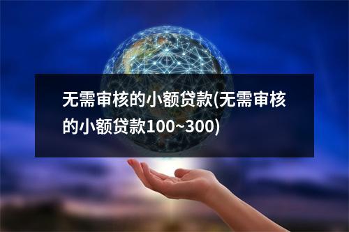 无需审核的小额贷款(无需审核的小额贷款100~300)