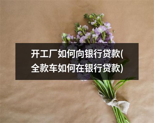 开工厂如何向银行贷款(全款车如何在银行贷款)