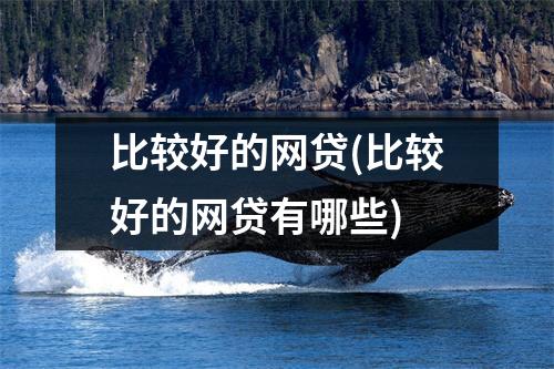 比较好的网贷(比较好的网贷有哪些)