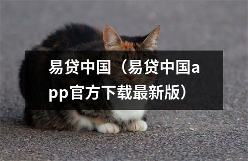 易贷中国（易贷中国app官方下载最新版）