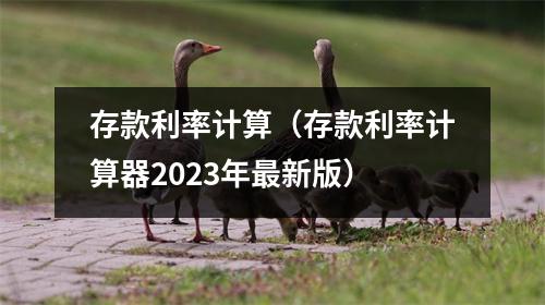 存款利率计算(存款利率计算器2023年最新版)