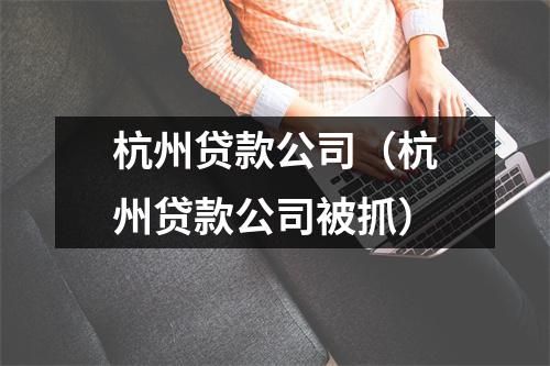 杭州贷款公司(杭州贷款公司被抓)