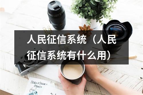 人民征信系统(人民征信系统有什么用)
