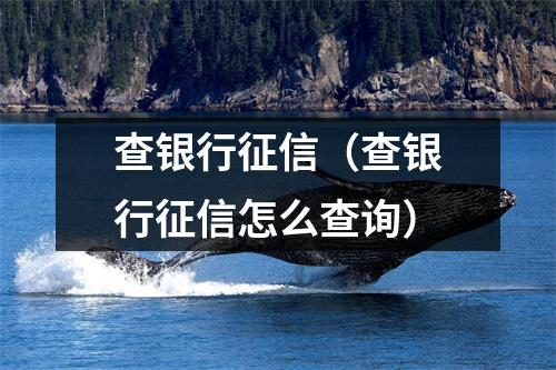 查银行征信（查银行征信怎么查询）
