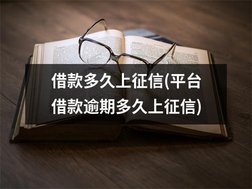 借款多久上征信(平台借款逾期多久上征信)