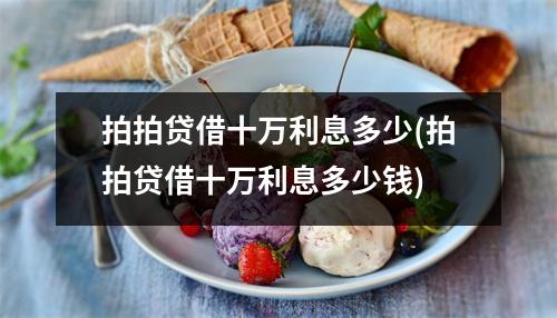 拍拍贷借十万利息多少(拍拍贷借十万利息多少钱)