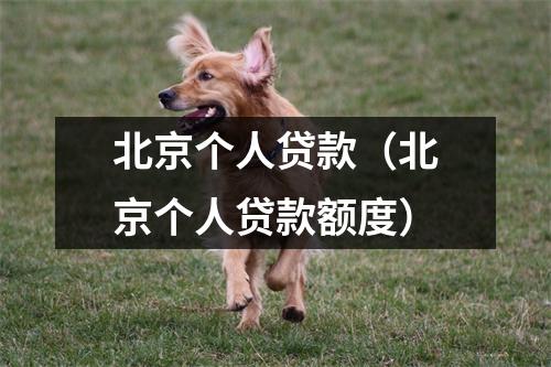 北京个人贷款（北京个人贷款额度）