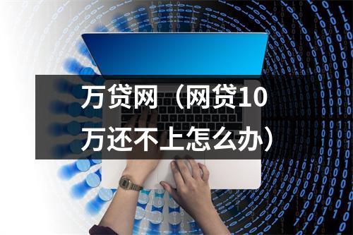 万贷网（网贷10万还不上怎么办）