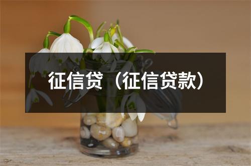 征信贷（征信贷款）