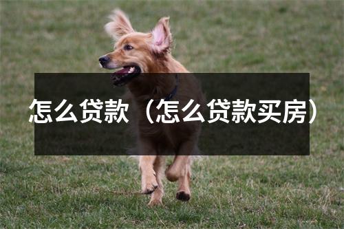 怎么贷款（怎么贷款买房）