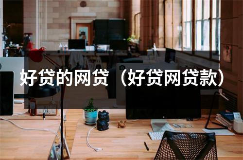 好贷的网贷（好贷网贷款）