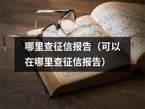 哪里查征信报告（可以在哪里查征信报告）