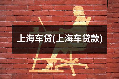 上海车贷(上海车贷款)