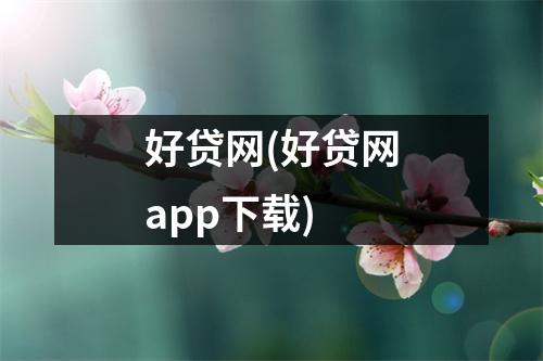 好贷网(好贷网app下载)