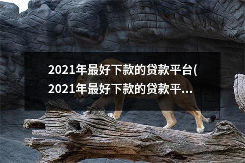 2021年最好下款的贷款平台(2021年最好下款的贷款平台有哪些)