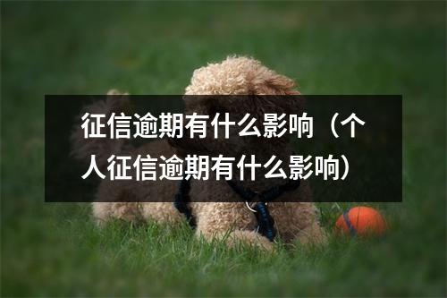 征信逾期有什么影响（个人征信逾期有什么影响）