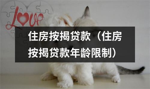 住房按揭贷款（住房按揭贷款年龄限制）