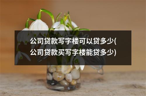 公司贷款写字楼可以贷多少(公司贷款买写字楼能贷多少)