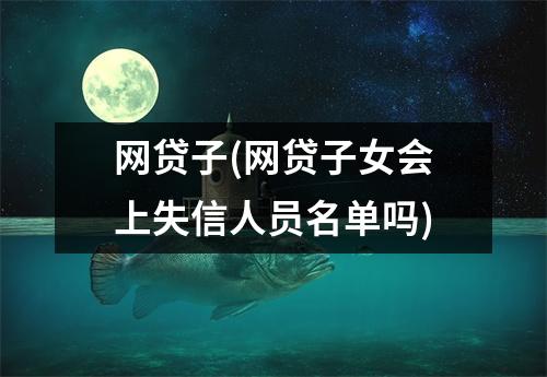网贷子(网贷子女会上失信人员名单吗)