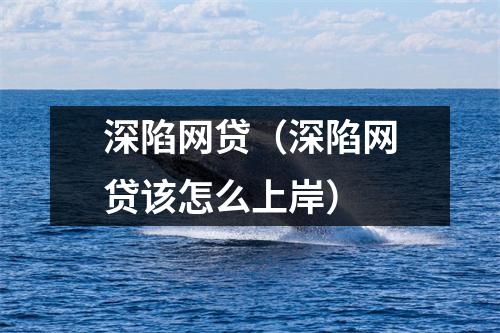 深陷网贷(深陷网贷该怎么上岸)