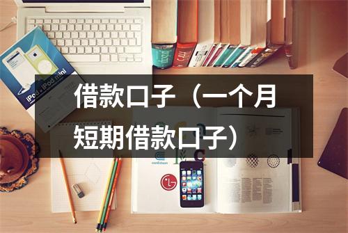 借款口子（一个月短期借款口子）
