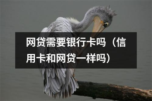 网贷需要银行卡吗（信用卡和网贷一样吗）