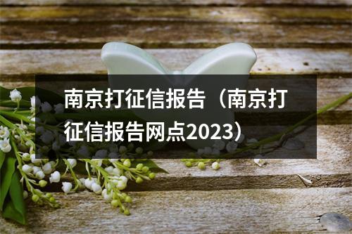 南京打征信报告（南京打征信报告网点2023）