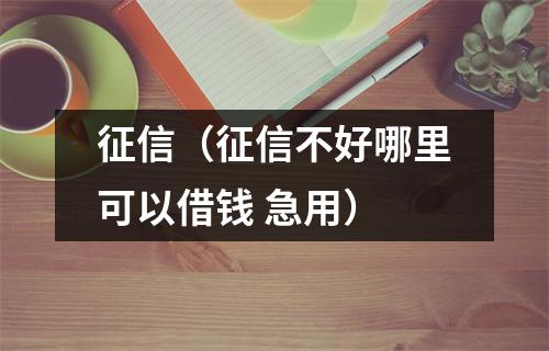 征信（征信不好哪里可以借钱 急用）