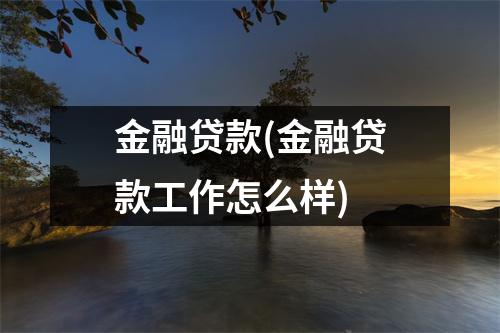 金融贷款(金融贷款工作怎么样)